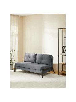 Westwing Collection Canapé convertible gris foncé Edward, larg. 152 x prof. 96 cm -furniture Soldes Canape convertible gris fonce Edward 2