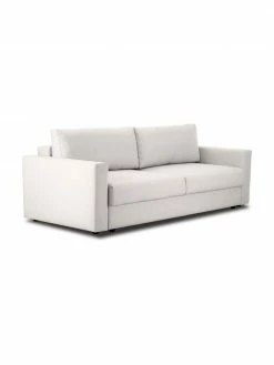 Westwing Collection Canapé convertible tissu grège Tasha, larg. 235 x prof. 100 cm -furniture Soldes Canape convertible tissu grege Tasha 3