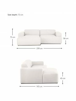 Westwing Collection Canapé d'angle 3 places couleur grège Melva, larg. 239 x prof. 143 cm, méridienne à gaucheDisponibilité limitée 8 Westwing Collection Canapé d'angle 3 places couleur grège Melva, larg. 239 x prof. 143 cm, méridienne à gaucheDisponibilité limitée -furniture Soldes Canape dangle 3 places couleur grege Melva 2