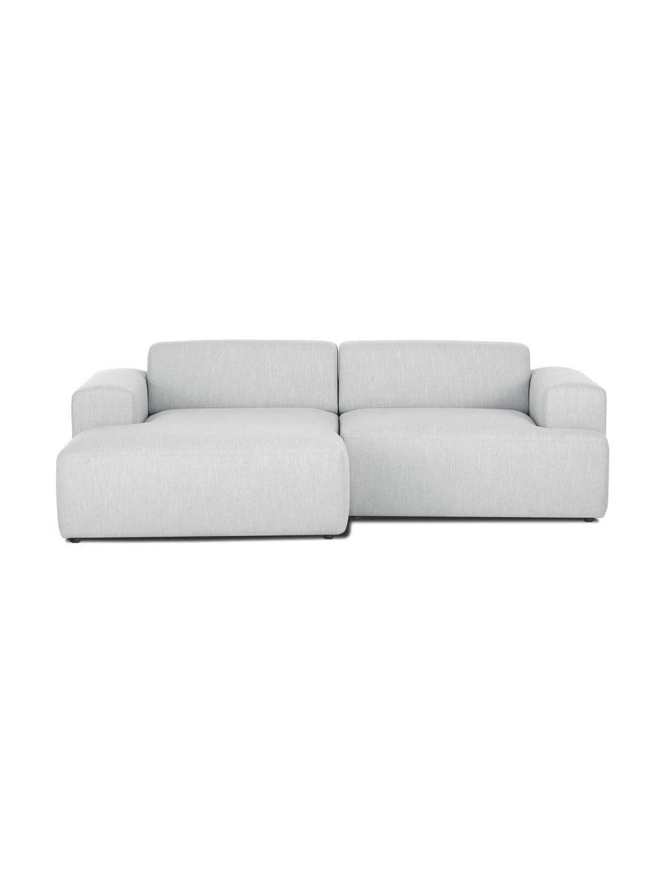 Westwing Collection Canapé d'angle 3 places gris clair Melva, larg. 239 x prof. 143 cm, méridienne à gauche 1 Westwing Collection Canapé d'angle 3 places gris clair Melva, larg. 239 x prof. 143 cm, méridienne à gauche