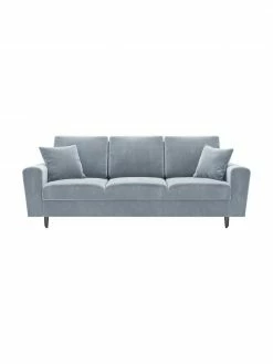 Canapé d'angle 3 places velours avec rangement Moghan, larg. 235 x prof. 100 cm