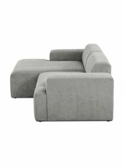 Westwing Collection Canapé d'angle 3 places velours côtelé gris Melva, larg. 239 x prof. 143 cm, méridienne à gauche 10 Westwing Collection Canapé d'angle 3 places velours côtelé gris Melva, larg. 239 x prof. 143 cm, méridienne à gauche -furniture Soldes Canape dangle 3 places velours cotele gris Melva 4