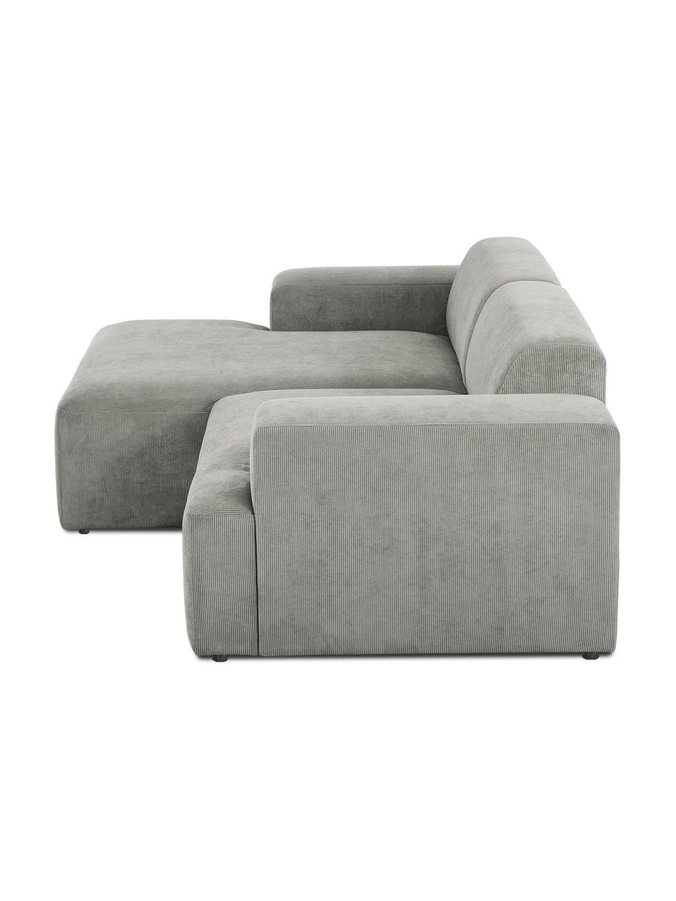 Westwing Collection Canapé d'angle 3 places velours côtelé gris Melva, larg. 239 x prof. 143 cm, méridienne à gauche 5 Westwing Collection Canapé d'angle 3 places velours côtelé gris Melva, larg. 239 x prof. 143 cm, méridienne à gauche – Image 5