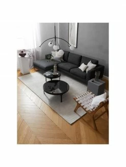 Westwing Collection Canapé d'angle 4 places anthracite Cucita, larg. 302 x prof. 163 cm, méridienne à gauche -furniture Soldes Canape dangle 4 places anthracite Cucita 2