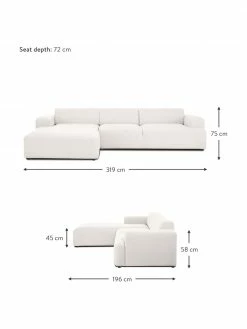 Westwing Collection Canapé d'angle 4 places couleur grège Melva, larg. 319 x prof. 196 cm, méridienne à gauche 8 Westwing Collection Canapé d'angle 4 places couleur grège Melva, larg. 319 x prof. 196 cm, méridienne à gauche -furniture Soldes Canape dangle 4 places couleur grege Melva 2