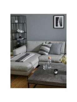 Westwing Collection Canap&eacute; d'angle 4&nbsp;places gris clair Cucita, larg. 302 x prof. 163 cm, méridienne à gauche -furniture Soldes Canape dangle 4 places gris clair Cucita 2