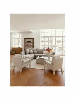 Westwing Collection Canapé d'angle XL gris-beige Tribeca, larg. 274 x prof. 192 cm, méridienne à gauche -furniture Soldes Canape dangle XL gris beige Tribeca 3