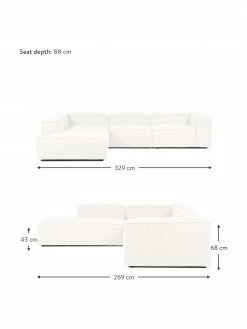 Westwing Collection Canapé d'angle XL modulable beige Lennon, larg. 329 x prof. 68 cm, méridienne à gauche 9 Westwing Collection Canapé d'angle XL modulable beige Lennon, larg. 329 x prof. 68 cm, méridienne à gauche -furniture Soldes Canape dangle XL modulable beige Lennon 3