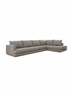 Westwing Collection Canapé d'angle XXL gris foncé Tribeca, larg. 405 x prof. 228 cm, méridienne à droite -furniture Soldes Canape dangle XXL gris fonce Tribeca 3