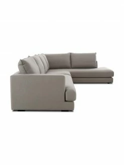 Westwing Collection Canapé d'angle XXL gris foncé Tribeca, larg. 405 x prof. 228 cm, méridienne à droite -furniture Soldes Canape dangle XXL gris fonce Tribeca 4