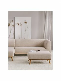 Westwing Collection Canapé d'angle beige Archie, larg. 264 x prof. 162 cm, méridienne à droite -furniture Soldes Canape dangle beige Archie 2