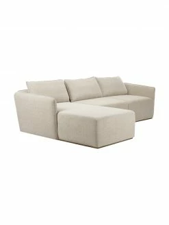 Westwing Collection Canapé d'angle beige John (4 places), larg. 272 x long. 85 cm, méridienne gauche -furniture Soldes Canape dangle beige John 4 places 4