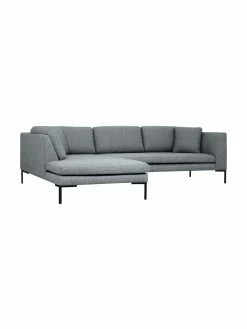 Westwing Collection Canap&eacute; d'angle gris Emma, larg. 302 x prof. 220 cm, méridienne à gauche -furniture Soldes Canape dangle gris Emma 3
