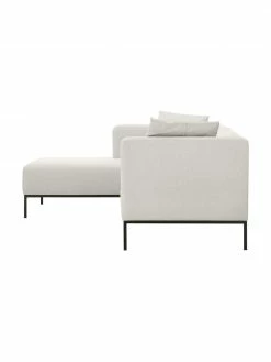 Westwing Collection Canapé d'angle gris clair Carrie, larg. 222 x prof. 180 cm, méridienne à gauche -furniture Soldes Canape dangle gris clair Carrie 5