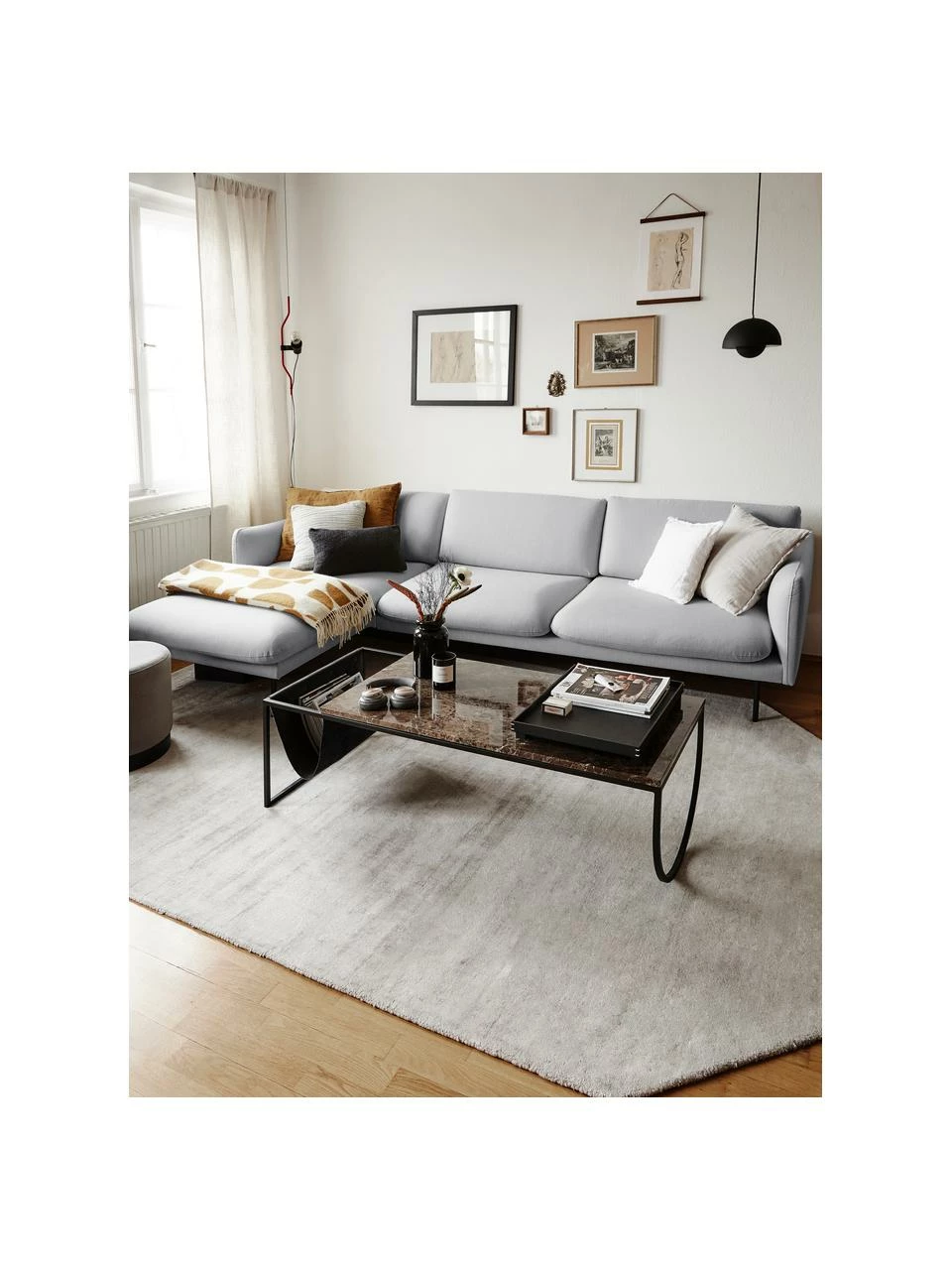 Westwing Collection Canapé d'angle gris clair Moby, larg. 280 x prof. 160 cm, méridienne à gauche 3 Westwing Collection Canapé d'angle gris clair Moby, larg. 280 x prof. 160 cm, méridienne à gauche – Image 3