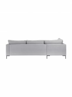 Westwing Collection Canapé d'angle gris clair avec pieds en métal Luna, larg. 280 x prof. 184 cm, méridienne à gauche -furniture Soldes Canape dangle gris clair avec pieds en metal Luna 4