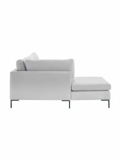 Westwing Collection Canapé d'angle gris clair avec pieds en métal Luna, larg. 280 x prof. 184 cm, méridienne à gauche -furniture Soldes Canape dangle gris clair avec pieds en metal Luna 5