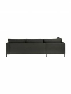Westwing Collection Canapé d'angle gris foncé avec pieds en métal Luna, larg. 280 x prof. 184 cm, méridienne à gauche -furniture Soldes Canape dangle gris fonce avec pieds en metal Luna 4