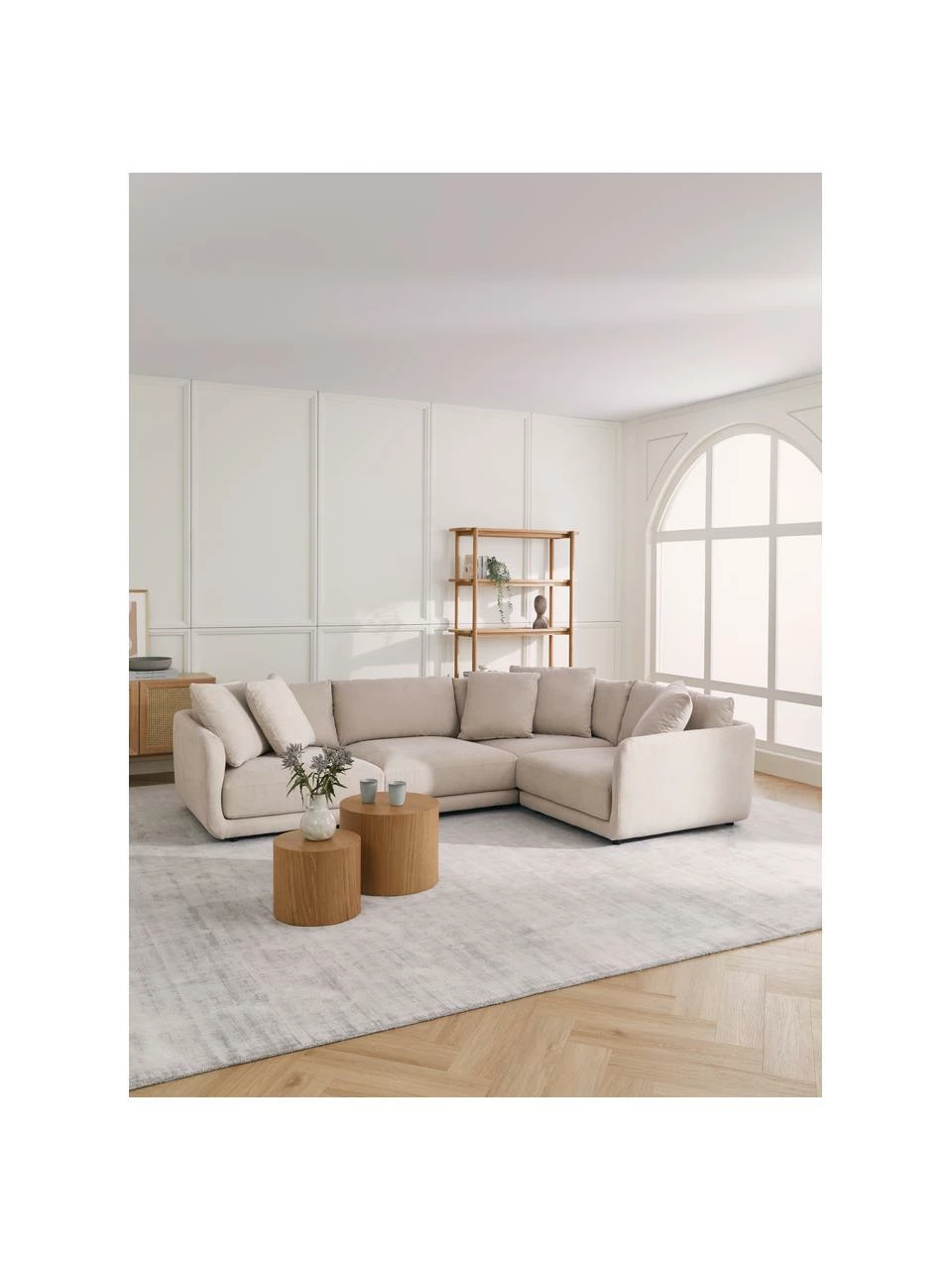 Westwing Collection Canapé d'angle modulable beige Jasmin, larg. 306 x long. 84 cm 3 Westwing Collection Canapé d'angle modulable beige Jasmin, larg. 306 x long. 84 cm – Image 3