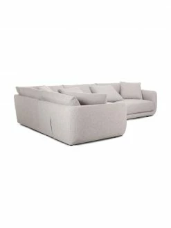 Westwing Collection Canapé d'angle modulable gris clair Jasmin, larg. 306 x long. 84 cm -furniture Soldes Canape dangle modulable gris clair Jasmin 3
