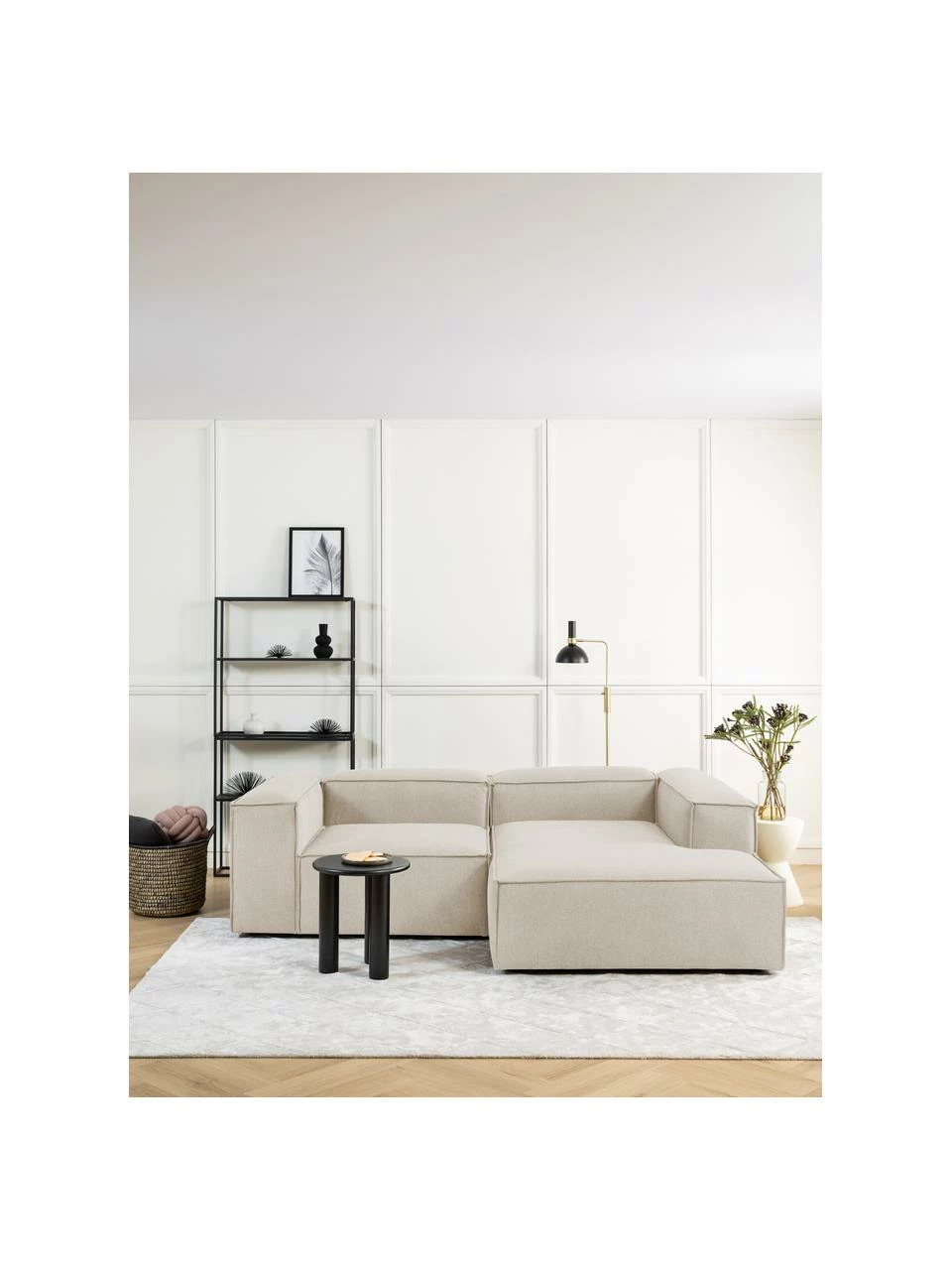 Westwing Collection Canapé d'angle modulaire beige Lennon, larg. 238 x prof. 180 cm, méridienne à droite 2 Westwing Collection Canapé d'angle modulaire beige Lennon, larg. 238 x prof. 180 cm, méridienne à droite – Image 2