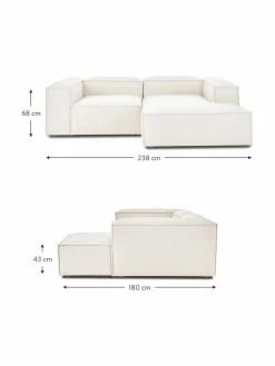 Westwing Collection Canapé d'angle modulaire beige Lennon, larg. 238 x prof. 180 cm, méridienne à droite 9 Westwing Collection Canapé d'angle modulaire beige Lennon, larg. 238 x prof. 180 cm, méridienne à droite -furniture Soldes Canape dangle modulaire beige Lennon 3