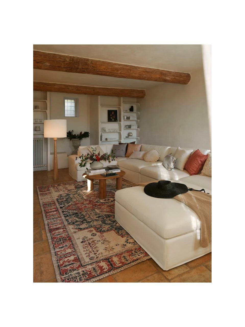 Westwing Collection Canapé d'angle modulaire beige Russell, larg. 412 x haut. 77 cm 2 Westwing Collection Canapé d'angle modulaire beige Russell, larg. 412 x haut. 77 cm – Image 2