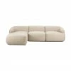 Westwing Collection Canapé d'angle modulaire beige foncé Sofia, larg. 278 x prof. 174 cm, méridienne à gauche