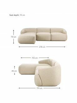 Westwing Collection Canapé d'angle modulaire beige foncé Sofia, larg. 278 x prof. 174 cm, méridienne à gauche 8 Westwing Collection Canapé d'angle modulaire beige foncé Sofia, larg. 278 x prof. 174 cm, méridienne à gauche -furniture Soldes Canape dangle modulaire beige fonce Sofia 2