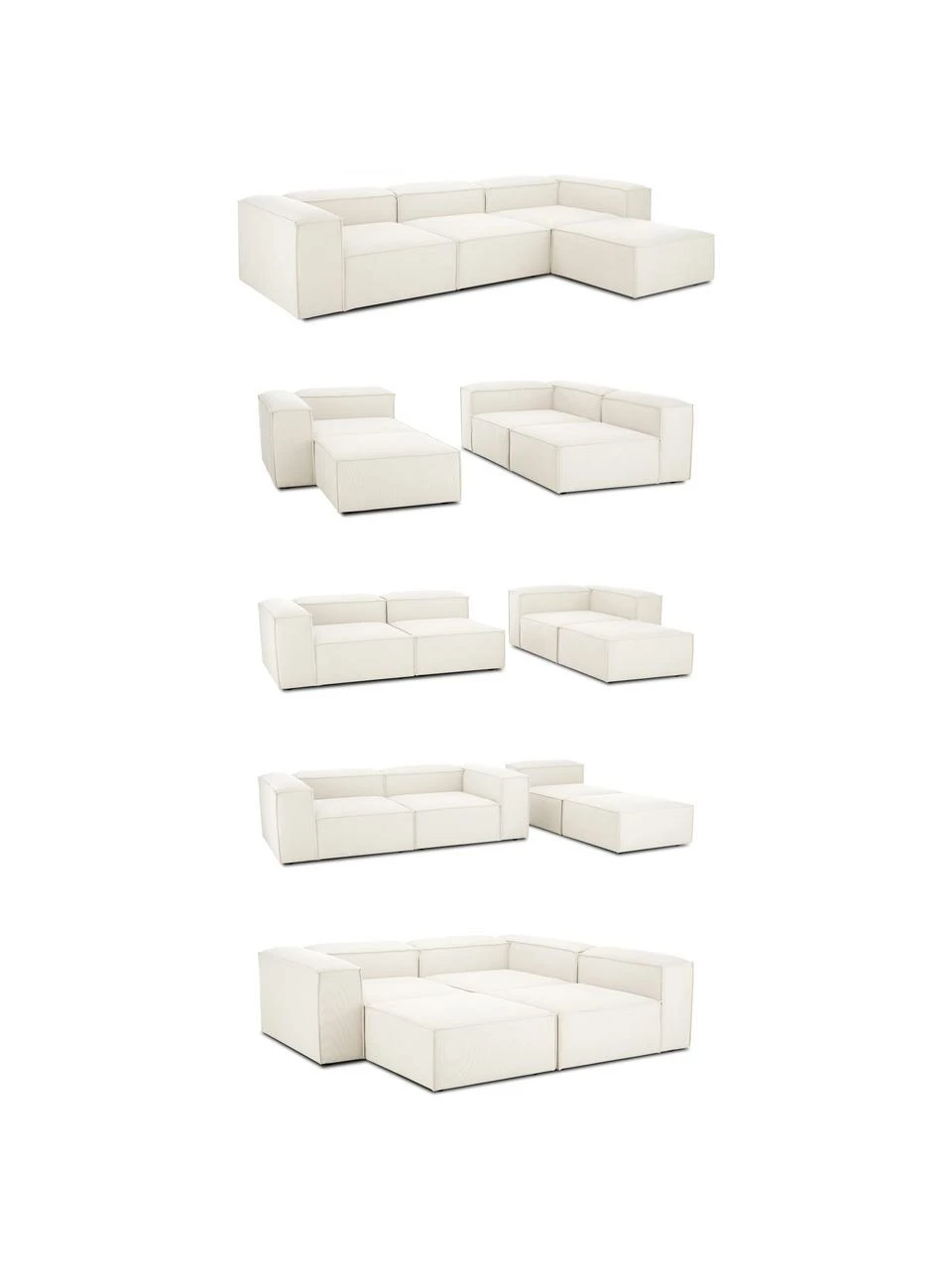 Westwing Collection Canapé d'angle modulaire dossier bas Lennon, larg. 327 x prof. 207 cm 6 Westwing Collection Canapé d'angle modulaire dossier bas Lennon, larg. 327 x prof. 207 cm – Image 6