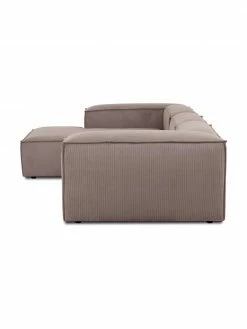 Westwing Collection Canapé d'angle modulaire velours côtelé brun Lennon, larg. 327 x prof. 180 cm, méridienne à gauche -furniture Soldes Canape dangle modulaire velours cotele brun Lennon 11