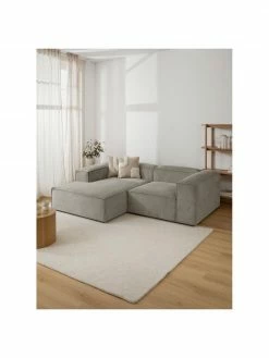 Westwing Collection Canapé d'angle modulaire velours côtelé gris Lennon, larg. 238 x prof. 180 cm, méridienne à gauche 9 Westwing Collection Canapé d'angle modulaire velours côtelé gris Lennon, larg. 238 x prof. 180 cm, méridienne à gauche -furniture Soldes Canape dangle modulaire velours cotele gris Lennon 3