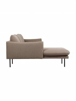 Westwing Collection Canap&eacute; d'angle taupe avec pieds en m&eacute;tal Moby, larg. 280 x prof. 160 cm, méridienne à gauche -furniture Soldes Canape dangle taupe avec pieds en metal Moby 4