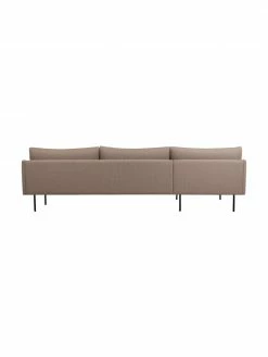 Westwing Collection Canap&eacute; d'angle taupe avec pieds en m&eacute;tal Moby, larg. 280 x prof. 160 cm, méridienne à gauche -furniture Soldes Canape dangle taupe avec pieds en metal Moby 5