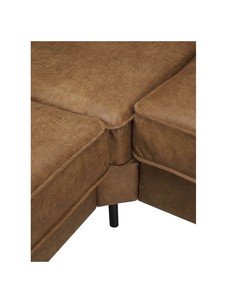 Westwing Collection Canapé d'angles XL cuir recyclé brun Hunter, larg. 285 x prof. 285 cm 6 Westwing Collection Canapé d'angles XL cuir recyclé brun Hunter, larg. 285 x prof. 285 cm – Image 6