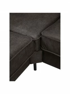 Westwing Collection Canapé d'angles XL cuir recyclé brun-gris Hunter, larg. 285 x prof. 285 cm -furniture Soldes Canape dangles XL cuir recycle brun gris Hunter 5