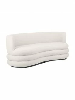 Westwing Collection Canapé design 3 places tissu bouclé beige clair Solomon, larg. 193 x prof. 92 cm -furniture Soldes Canape design 3 places tissu boucle beige clair Solomon 4