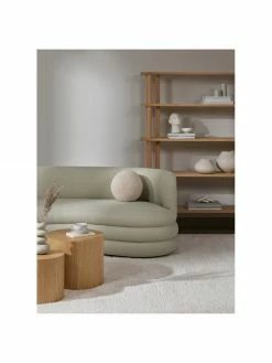 Westwing Collection Canapé design 3 places tissu bouclé vert matcha Solomon, larg. 193 x prof. 92 cm -furniture Soldes Canape design 3 places tissu boucle vert matcha Solomon 3