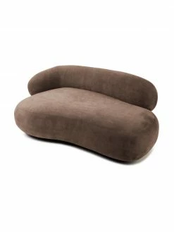 Westwing Collection Canapé haricot 2 places brun Alba, larg. 185 x prof. 114 cm, dossier à gauche -furniture Soldes Canape haricot 2 places brun Alba 3