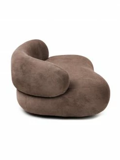 Westwing Collection Canapé haricot 2 places brun Alba, larg. 185 x prof. 114 cm, dossier à gauche -furniture Soldes Canape haricot 2 places brun Alba 4