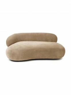 Westwing Collection Canapé haricot 2 places couleur sable Alba, larg. 185 x prof. 114 cm, dossier à gauche