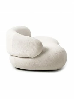 Westwing Collection Canapé haricot 2 places crème Alba, larg. 185 x prof. 114 cm, dossier à gauche -furniture Soldes Canape haricot 2 places creme Alba 11