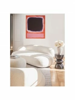 Westwing Collection Canapé haricot 2 places crème Alba, larg. 185 x prof. 114 cm, dossier à gauche -furniture Soldes Canape haricot 2 places creme Alba 8