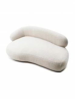 Westwing Collection Canapé haricot 2 places crème Alba, larg. 185 x prof. 114 cm, dossier à gauche -furniture Soldes Canape haricot 2 places creme Alba 9