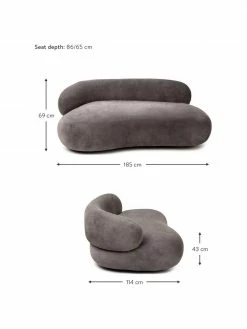 Westwing Collection Canapé haricot 2 places gris Alba, larg. 185 x prof. 114 cm, dossier à gauche 8 Westwing Collection Canapé haricot 2 places gris Alba, larg. 185 x prof. 114 cm, dossier à gauche -furniture Soldes Canape haricot 2 places gris Alba 2