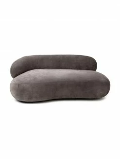 Westwing Collection Canapé haricot 2 places gris Alba, larg. 185 x prof. 114 cm, dossier à gauche