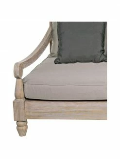 Bizzotto Canapé lounge de jardin 4 places teck Bali, larg. 190 x prof. 112 cm -furniture Soldes Canape lounge de jardin 4 places teck Bali 5