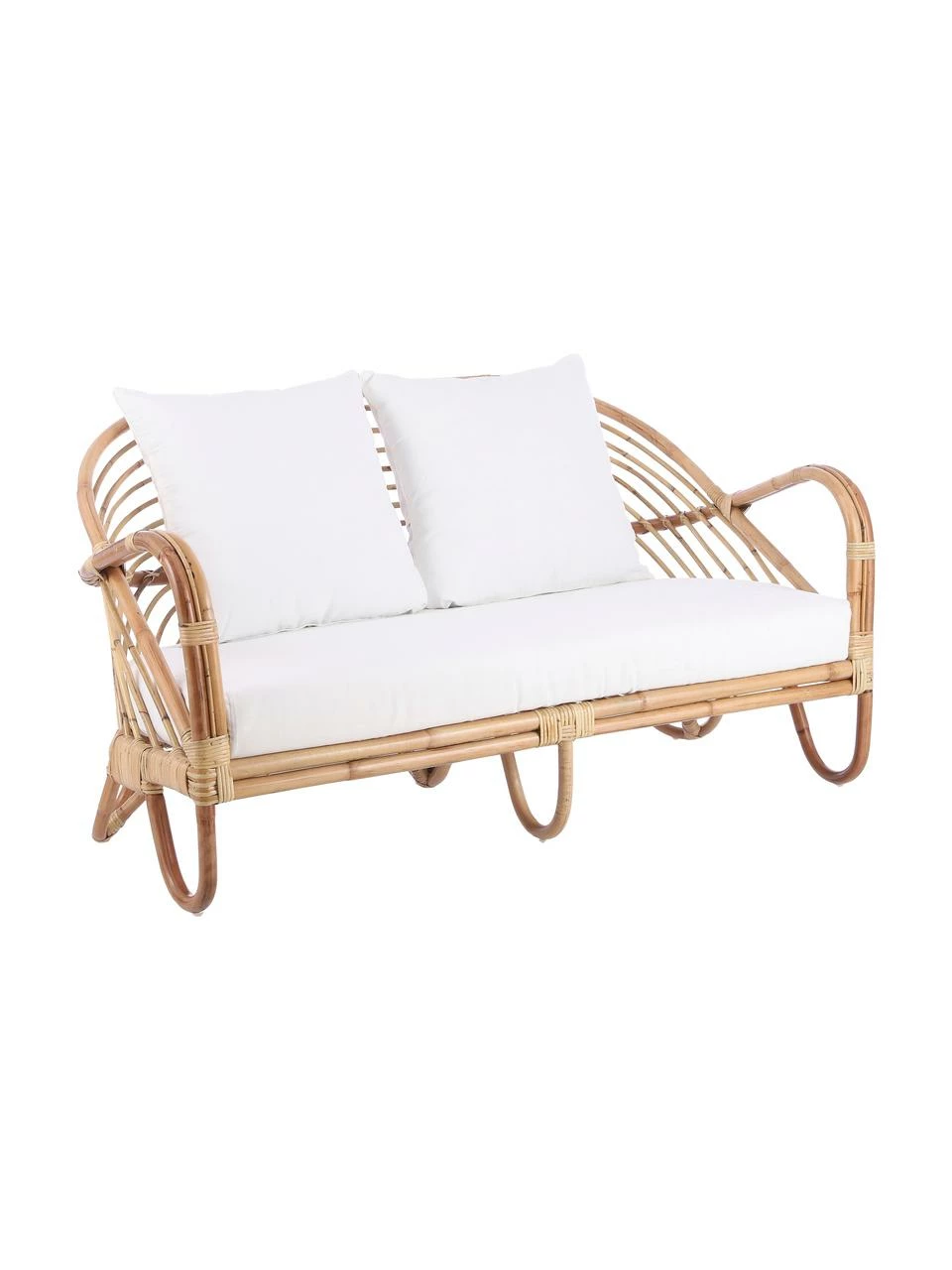 Canapé lounge en rotin Rochester, larg. 140 x prof. 80 cm 1 Canapé lounge en rotin Rochester, larg. 140 x prof. 80 cm