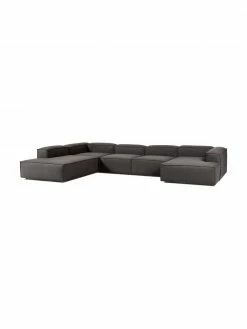 Westwing Collection Canapé lounge modulable anthracite Lennon, larg. 418 x prof. 68 cm, méridienne à gauche -furniture Soldes Canape lounge modulable anthracite Lennon 2