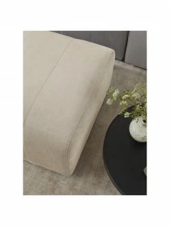 Westwing Collection Canapé modulable 3 places beige avec pouf Lena, larg. 209 x prof. 181 cm -furniture Soldes Canape modulable 3 places beige avec pouf Lena 2